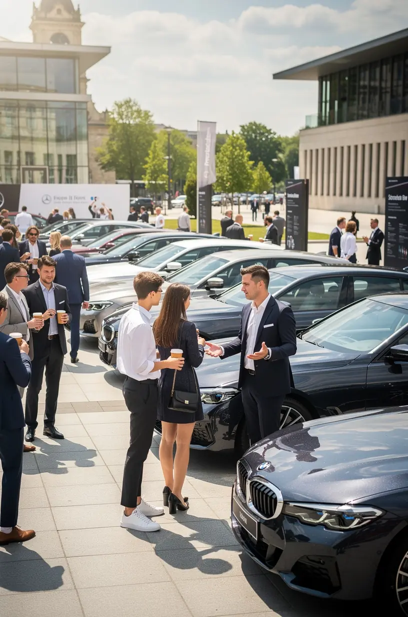 Detailaufnahme eines Motors eines europäischen Luxusautos während der Wartung in einem professionellen Servicezentrum.